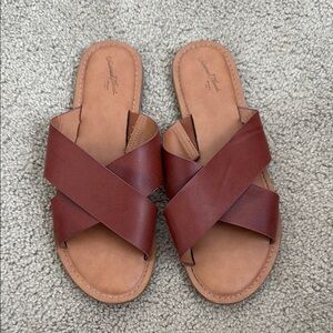 Women's Brown Leather Sandals